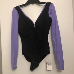 NWT Mariia Long sleeved colorblock leotard